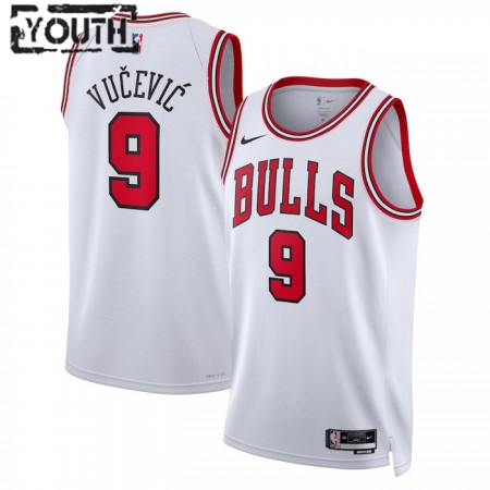 NBA Børn Trøje Chicago Bulls Nikola Vucevic 9 2022-23 Nike Association Edition Hvid Swingman NBA Børn Trøje Chicago Bulls Nikola Vucevic 9 2022-23 Nike Association Edition Hvid Swingman